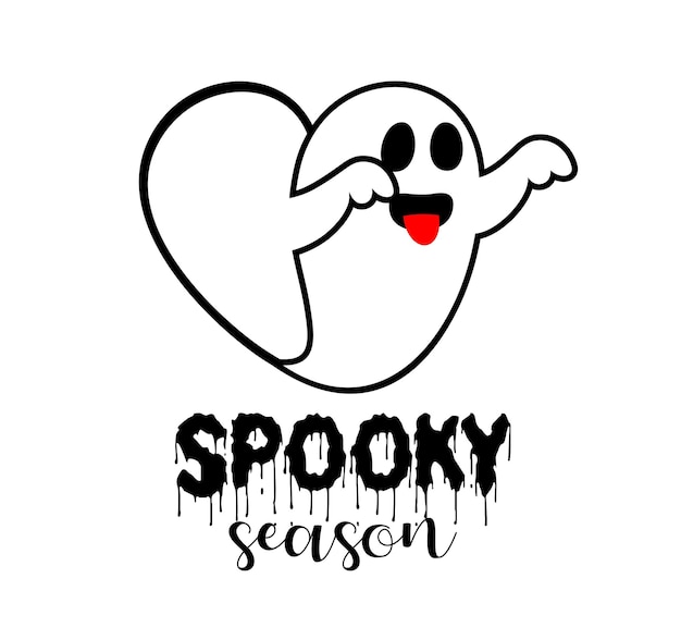 Vector grappige halloween spooky boo svg t-shirt ontwerpen vector