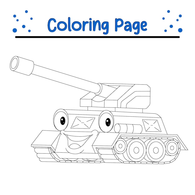 grappige militaire tank kleurplaat voor kinderen