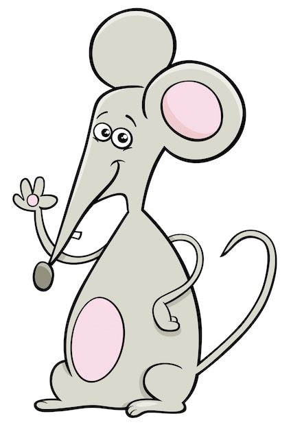 Vector grappige muis stripfiguur