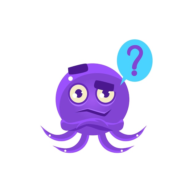 Grappige octopus die wenkbrauw opheft Emoji