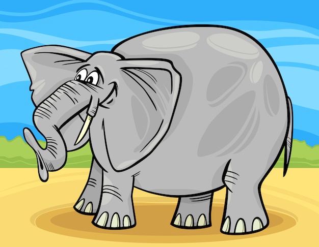 grappige olifant cartoon illustratie