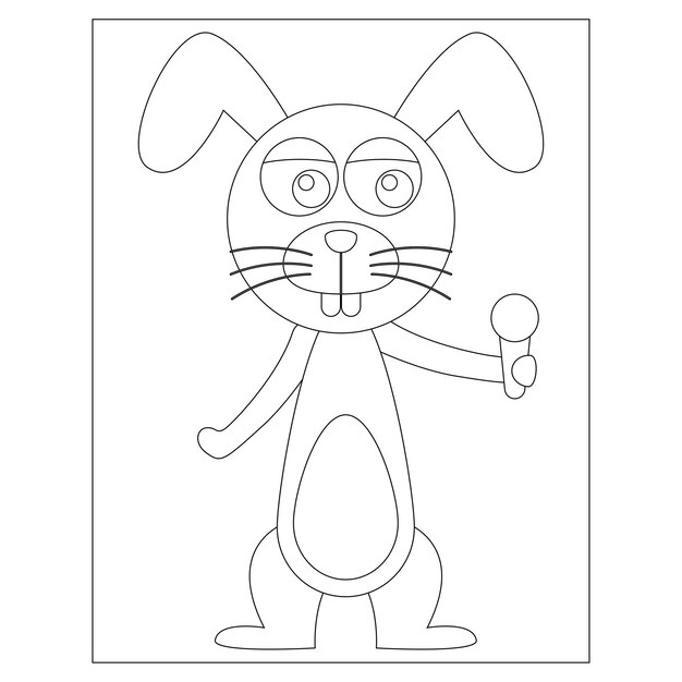Grappige Pasen Kleurplaten voor kinderen afdrukbare vector