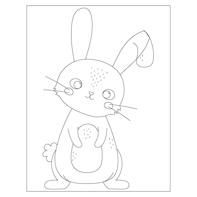 Grappige Pasen Kleurplaten voor kinderen afdrukbare vector