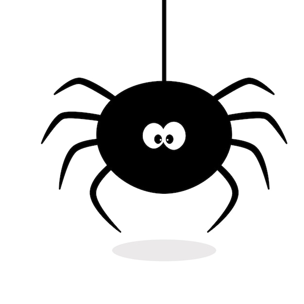 Vector grappige tekenfilmspin. een traditioneel personage voor halloween. halloween-spin.