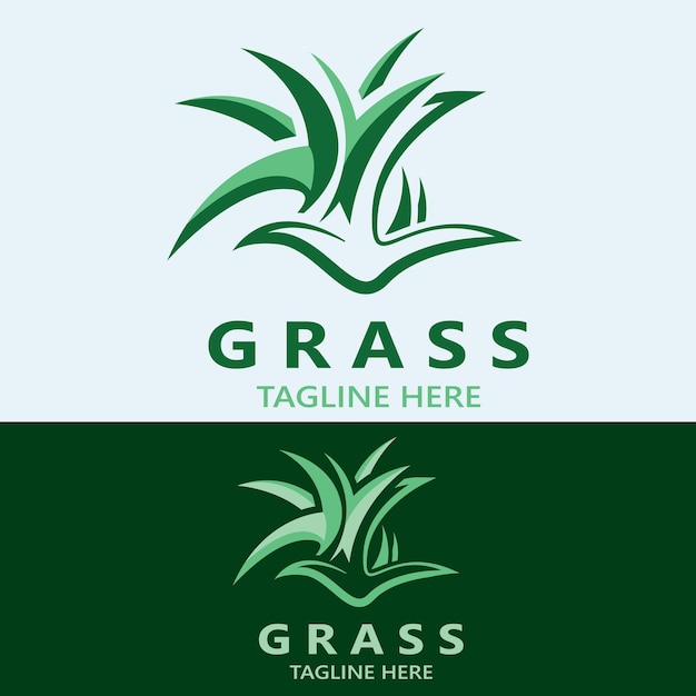 Gras logo afbeelding plant natuur logo ontwerp sjabloon vector