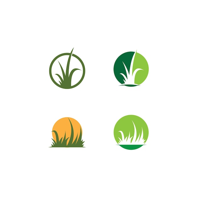 Gras logo vector sjabloon illustratie ontwerp