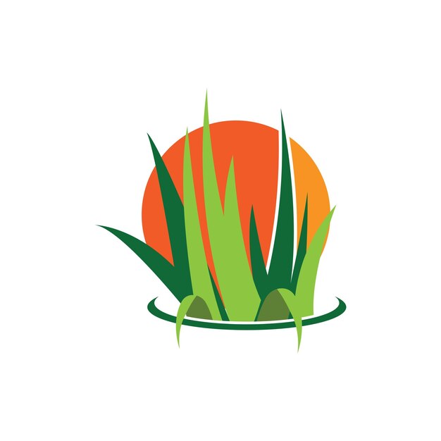 Gras logo vector sjabloon