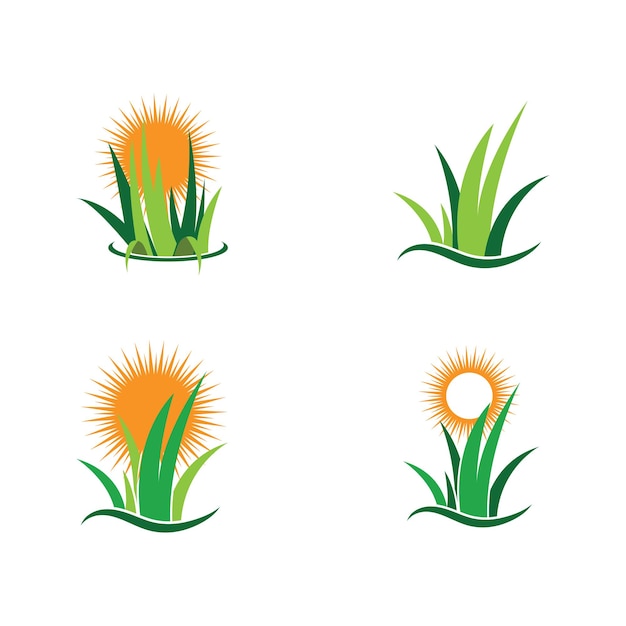 Gras logo vector sjabloon