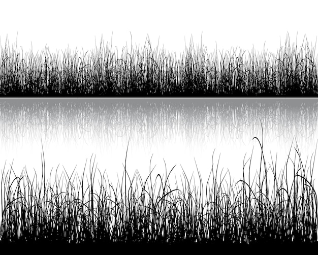 Gras silhouet geïsoleerd op wit