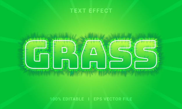 Gras teksteffect bewerkbare moderne belettering lettertypestijl