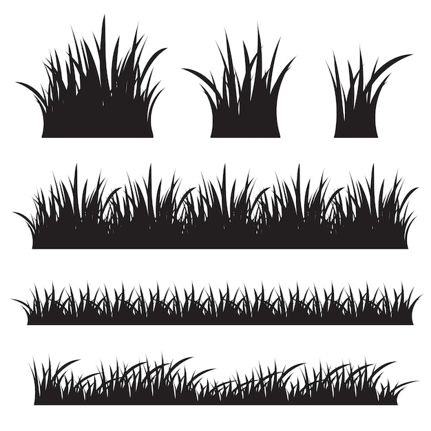 Grass black silhouette