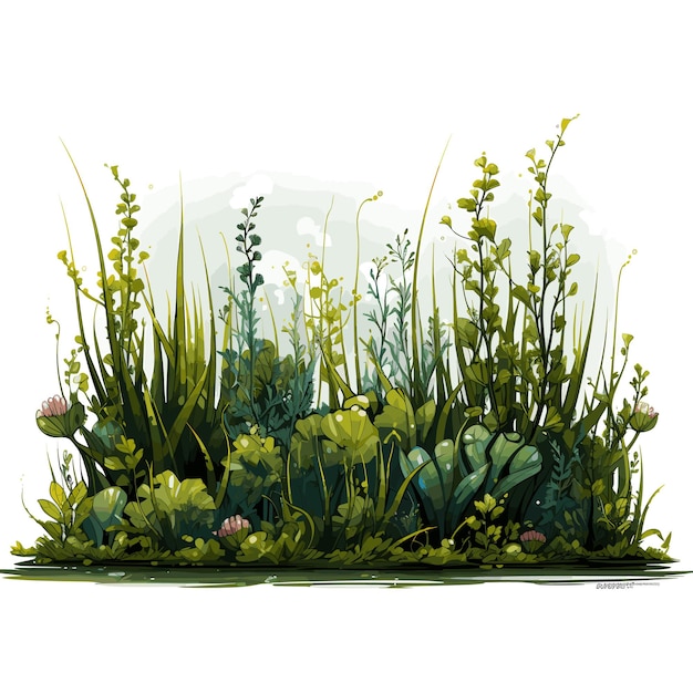 Grass border vector illustration