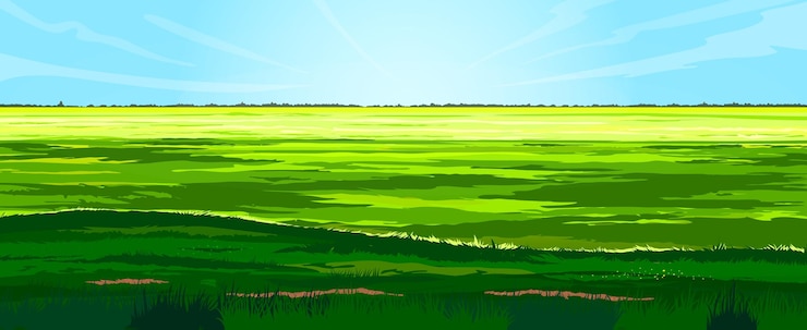 Vector 草地綠色風景向量