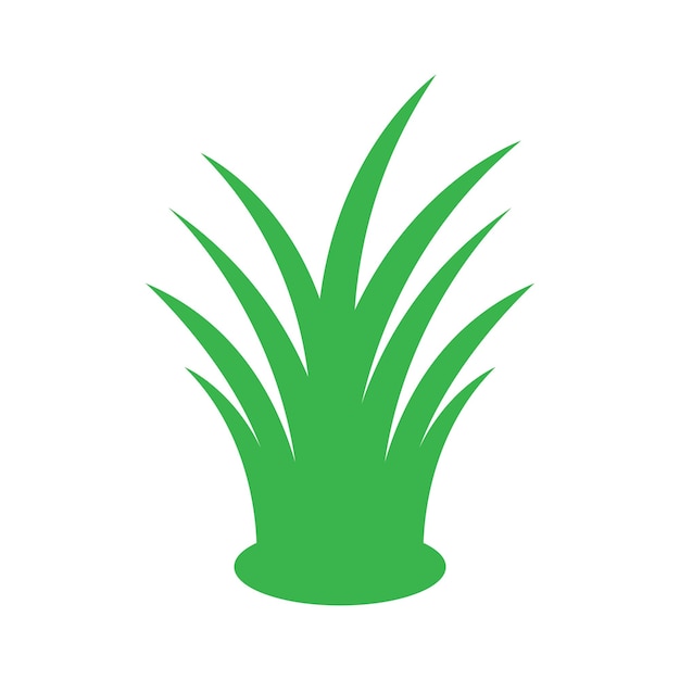 草のアイコンのロゴのベクトルのデザイン テンプレート