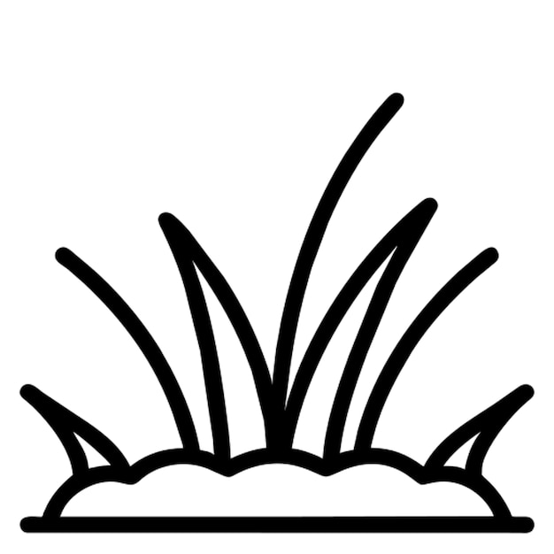 Vector grass icon outline