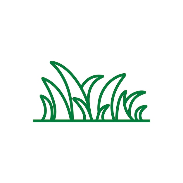 Grass icon vector ontwerp sjablonen