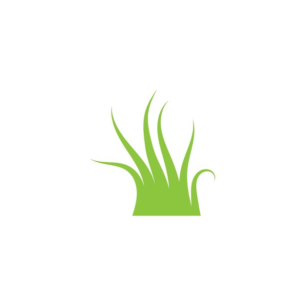 Grass illustration logo vector design