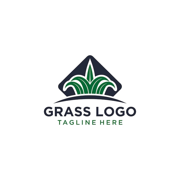 Grass logo design vector