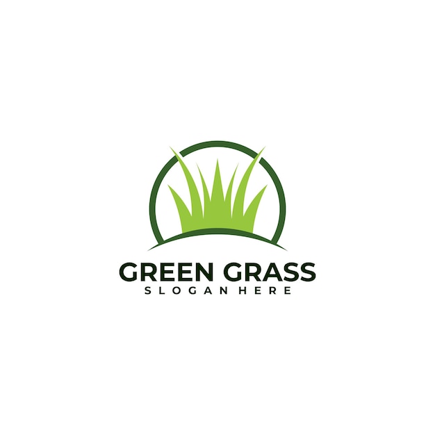 Vector grass logo icon vector design template