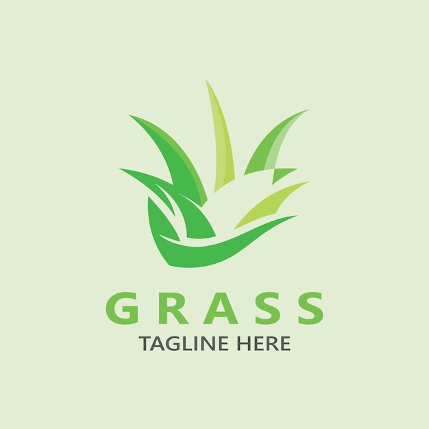 草のロゴ画像植物自然ロゴ デザイン テンプレート ベクトル