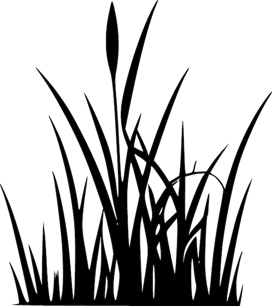 Вектор Викторная иллюстрация grass minimalist и flat logo