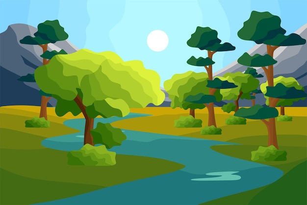 grass plane landscape nature colorful vector
