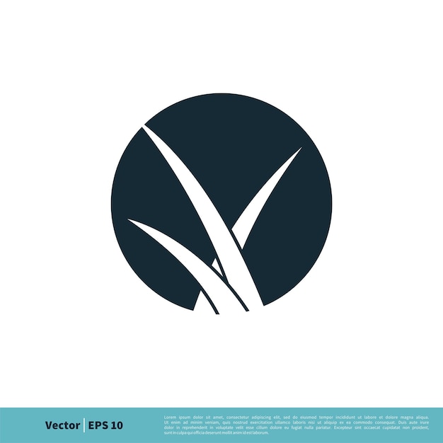 Grass Plant Icon Vector Logo Template Illustration Design Vector EPS 10