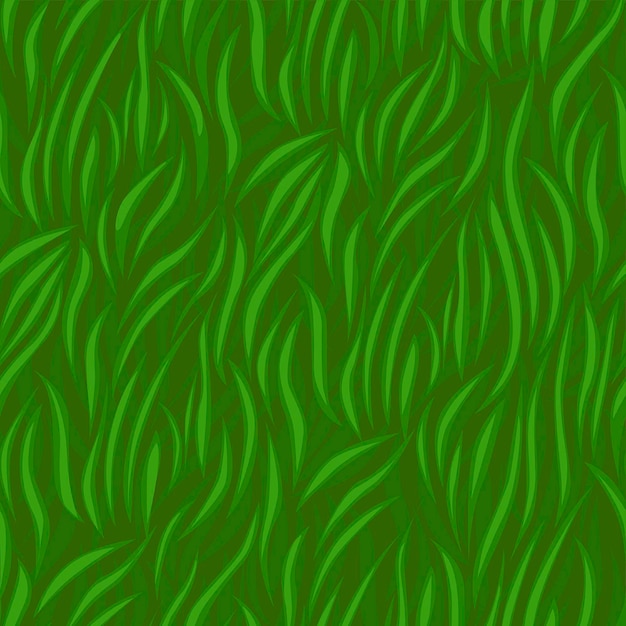 草のシームレスなパターン、テクスチャ緑の草の波uiゲーム。イラスト春の有機的な背景