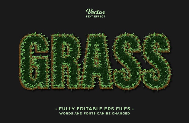 Grass tekst effect bewerkbaar eps cc bestand