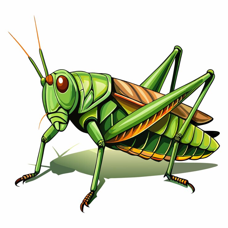 Vector grasshopper clipart vector illustration