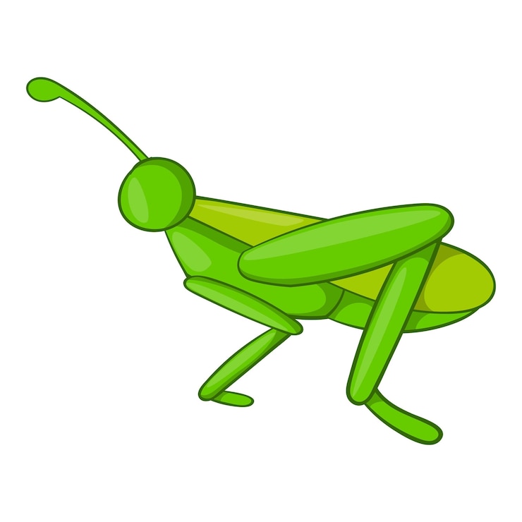 Vector grasshopper icon cartoon illustration of grasshopper vector icon for web