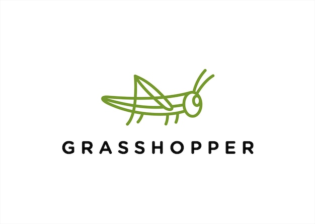 Grasshopper logo design vector illustration