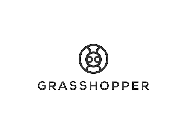 Grasshopper logo design vector illustration