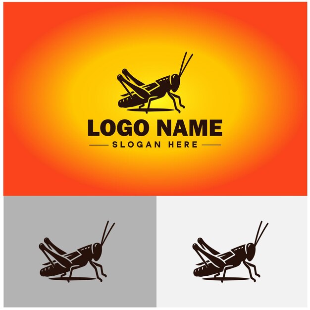 Grasshopper logo vector art icon graphics for company brand business icon grasshopper logo template