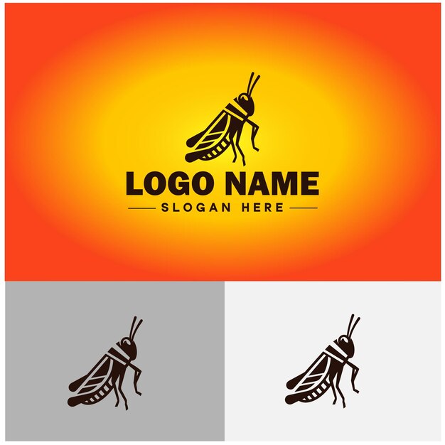 Grasshopper logo vector art icon graphics for company brand business icon grasshopper logo template