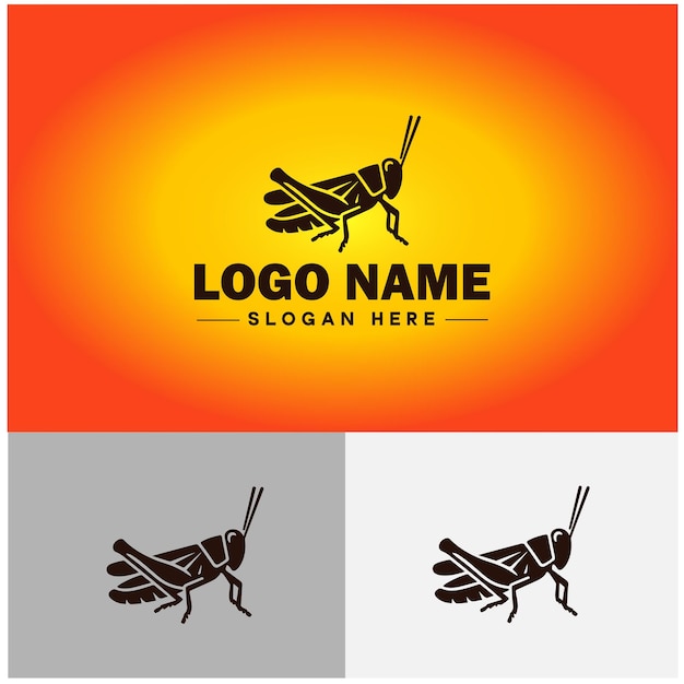 Grasshopper logo vector art icon graphics for company brand business icon grasshopper logo template