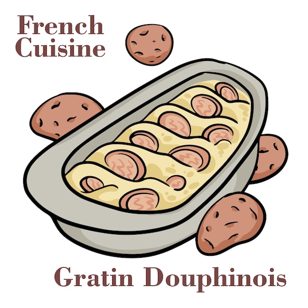 Gratin dauphinois gebakken aardappel met room en kaas Franse keuken