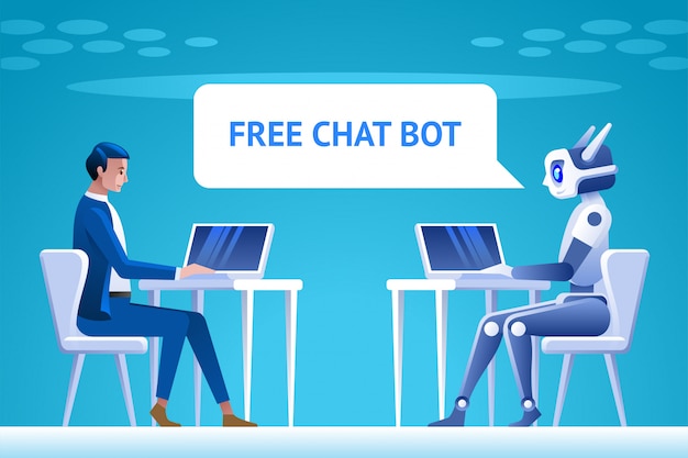 Gratis chat bot-concept.