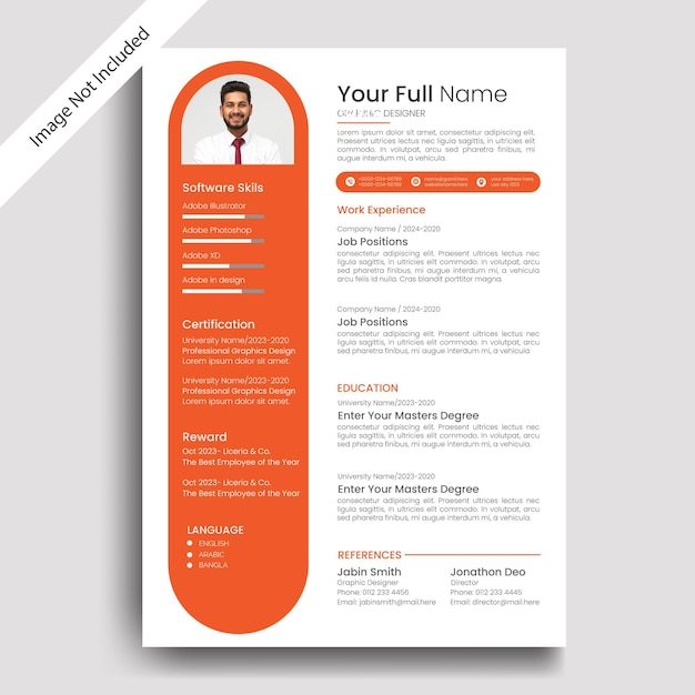 Gratis CV-sjablonen Professioneel CV-sjabloonontwerp