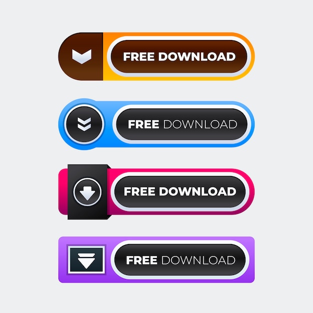 Gratis download knoppen iconen ontwerp