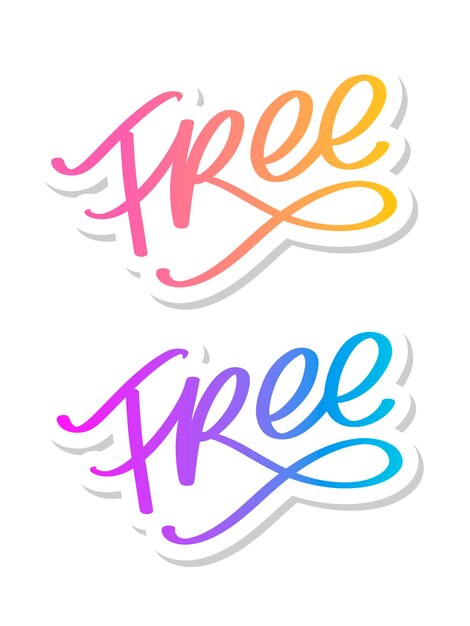 Gratis handgeschreven belettering Vector kalligrafieborstel