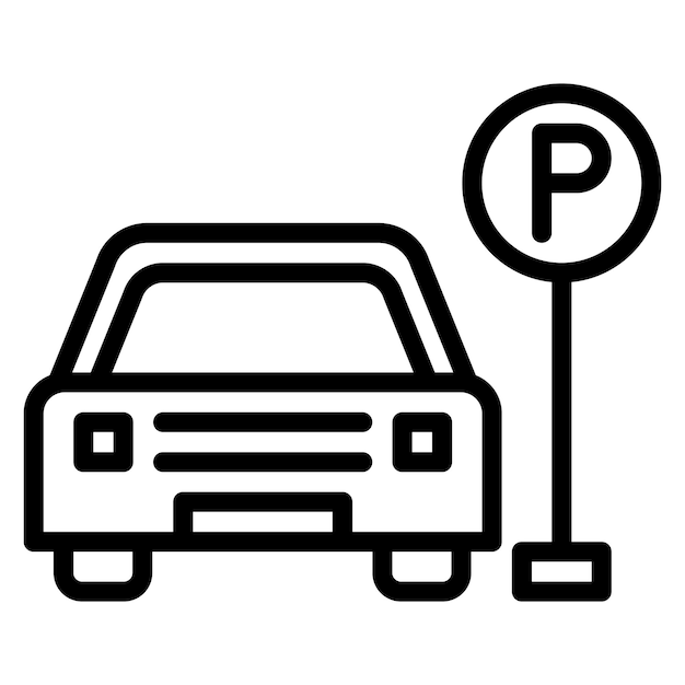 Gratis parkeerpictogram vector afbeelding Kan worden gebruikt voor Coworking Space