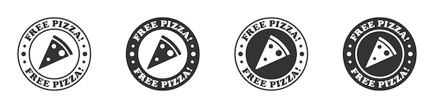 Gratis pizza icon set Vector illustratie