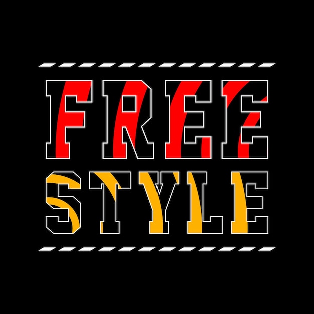 gratis stijl typografie ontwerp vector voor print t-shirt