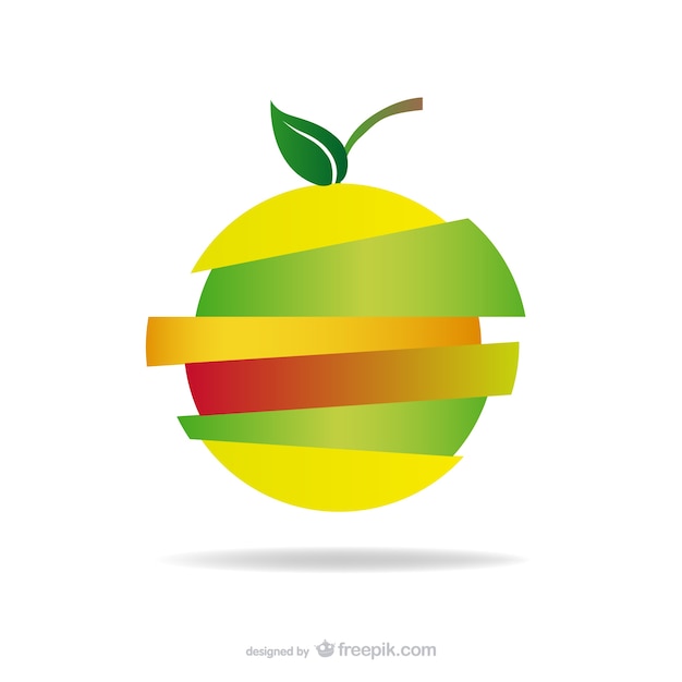 Vector gratis te downloaden apple logo gesneden ontwerp