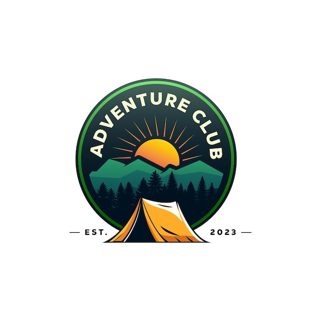 Vector gratis vector adventure club-logo