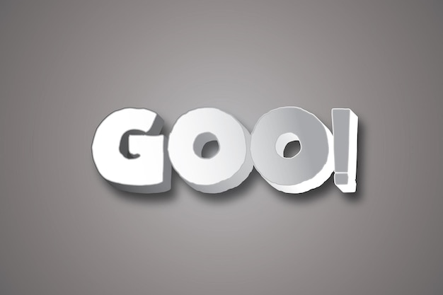 Gratis vector bewerkbaar Goo-teksteffect 3D-teksteffect