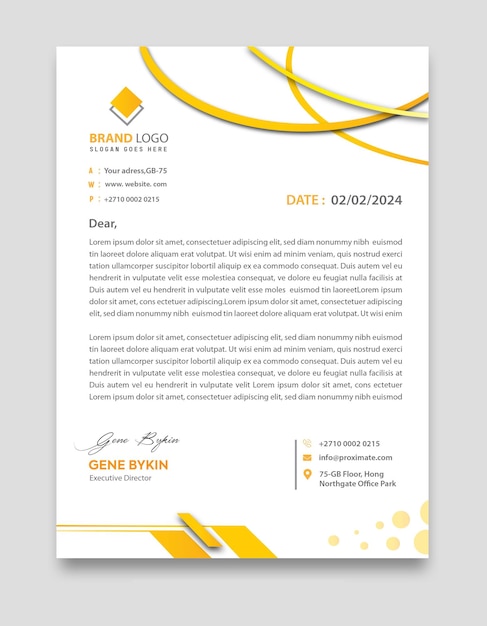 Gratis Vector business en corporate letterhead sjabloon