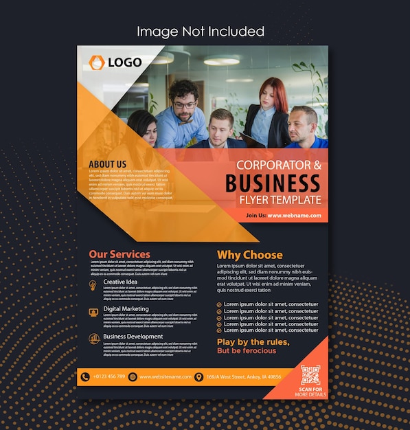 Gratis Vector Business Flyer ontwerp sjabloon