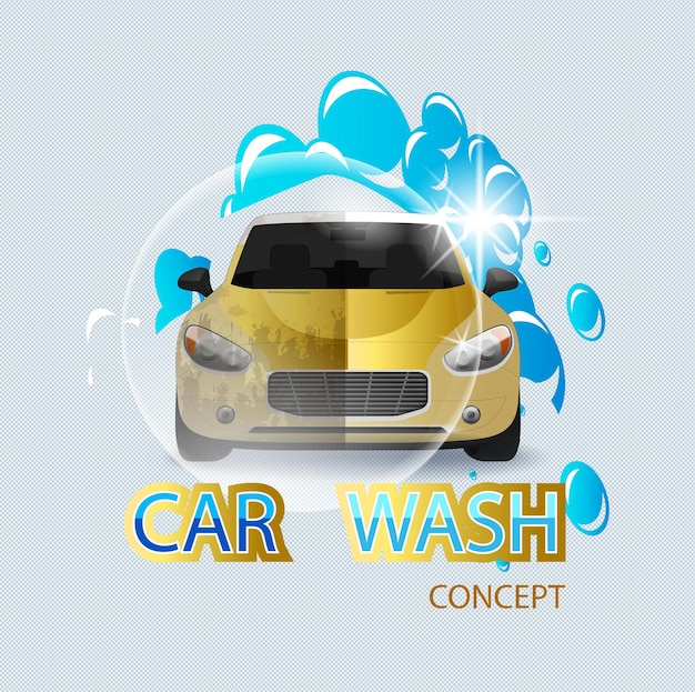 Vector gratis vector carwash-concept